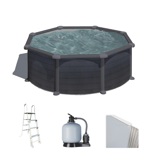 Gre Granada Rotonda &Oslash;350 x 132 cm - Piscina fuori terra in acciaio