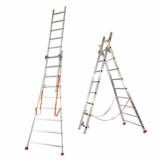 Facal Atlanta ATL260-2, 2x9 gradini, 4.26 m - Scala in alluminio - Altezza stimata operativa 5.09 m