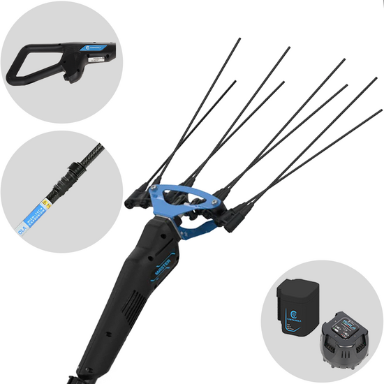 Campagnola MASTER PLUG-IN - Asta in Carbonio e alluminio - 250 - 320 cm - Abbacchiatore elettrico a batteria  - 21.6V 5Ah