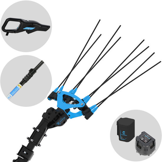 Campagnola Icarus V1 ECO Plug-in - Asta in carbonio da 150-220 cm - Abbacchiatore elettrico a batteria- 21.6V 5Ah