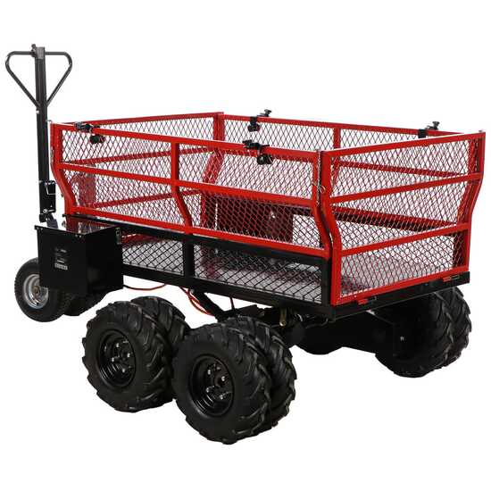 GeoTech Pro E-Truck 600 - Carriola a rimorchio elettrica a batteria 48V 15Ah