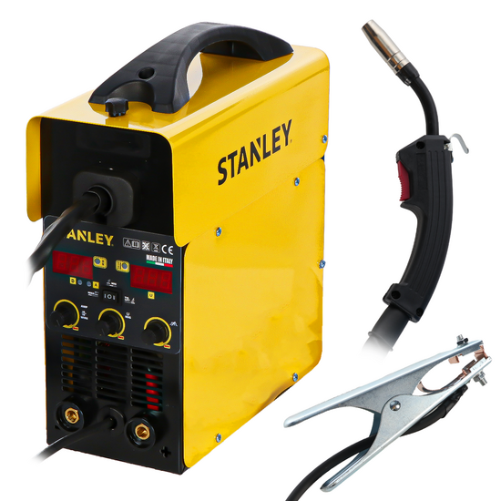 STANLEY MIG 160 - Saldatrice Inverter Multiprocesso - MIG/MMA/TIG LIFT - GAS/NO GAS