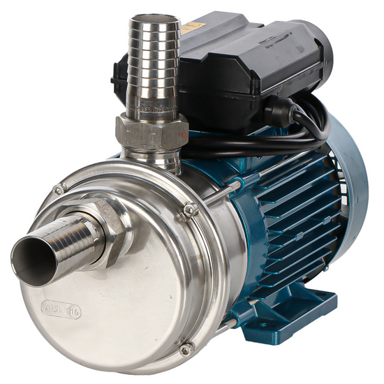 Tellarini ALT 30 - Pompa elettrica da travaso in acciaio inox - Raccordi in INOX dritti - Trifase - 400V - Scegli i tuoi raccordi!