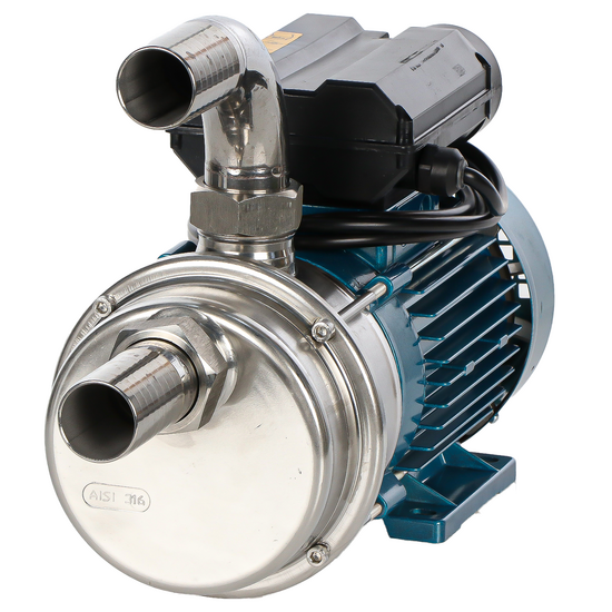 Tellarini ALT 40 - Pompa elettrica da travaso per olio in acciaio inox - Raccordo in INOX dritto+curvo - Trifase - 400V - Scegli i tuoi raccordi!