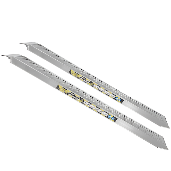 RA70X30NB - Coppia rampe di carico fisse 3 mt in alluminio senza bordi - Portata 14 quintali