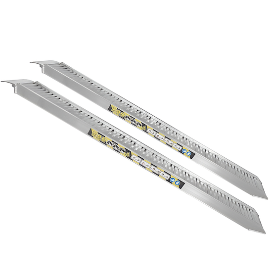 RA136X35W - Coppia rampe di carico fisse 3.5 mt in alluminio con bordi - Portata 52 quintali