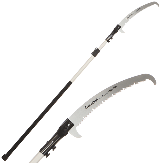 Castellari PO35PRO+ATO4 - Seghetto con denti "U" su asta ovale in alluminio - 230-390 cm - Lama da 35 cm