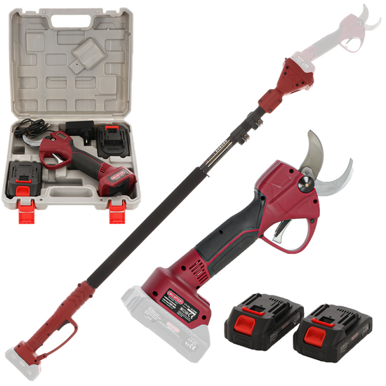 Archman FE07-40A - Forbice a batteria da potatura+asta telescopica 180-240 cm - 2x 21V 2Ah - Ø 40 mm