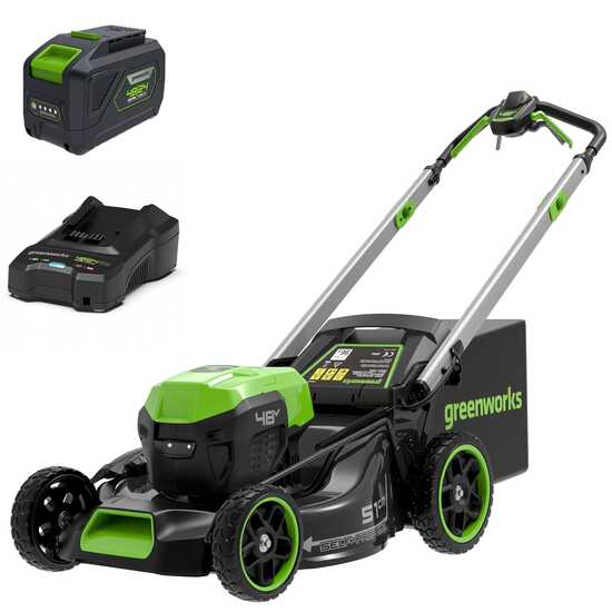 Greenworks GD48LM51SPIIK5 - Tagliaerba semovente a batteria - 48V/5Ah - Taglio 51 cm