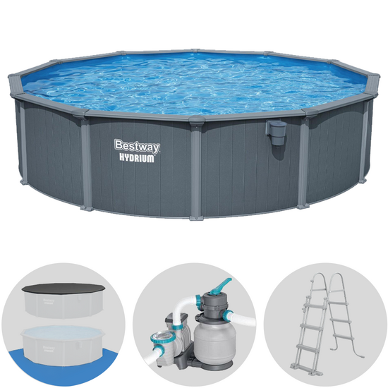 Bestway Hydrium 561CS - Ø549x132 cm - Piscina rotonda per 11-15 Persone