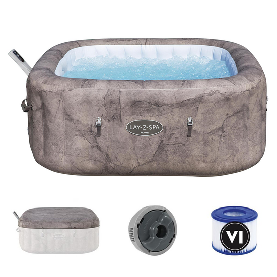 Bestway Lay-Z-Spa Roma AirJet 6001K - 180x180x71 cm - Piscina idromassaggio spa per 5-6 Persone