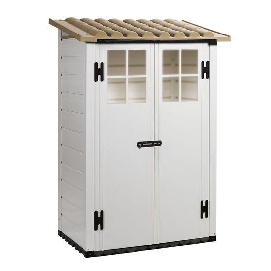Garofalo Tuscany Evo 100 - Casetta da giardino - Con finestre e porta a doppia anta - 122.5x82.5x201 cm