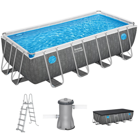 Bestway Steel Pro Max Splashview 561MB - 488x244x122 cm - Piscina fuori terra per 5-6 Persone