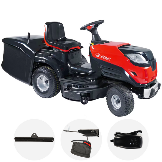 Efco EF 92 R/16 K - Trattorino tosaerba - Emak K 1600 AVD - Cesto di raccolta - Mulching