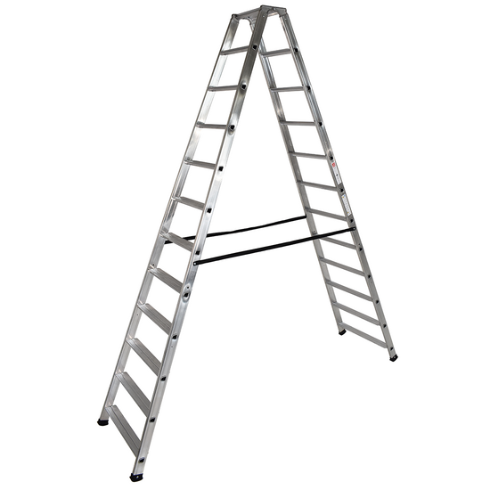 Gierre DoppiaSalita AL890, 2x12 gradini, 3.33 m - Scala doppia in alluminio - Altezza stimata operativa 4.33 m