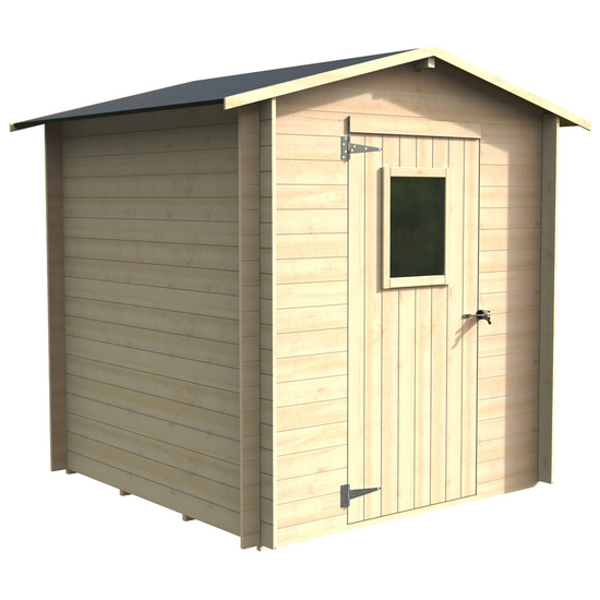 Alce Regis 198x198 - Casetta da giardino in legno - Con finestra frontale - 198x198x216 cm