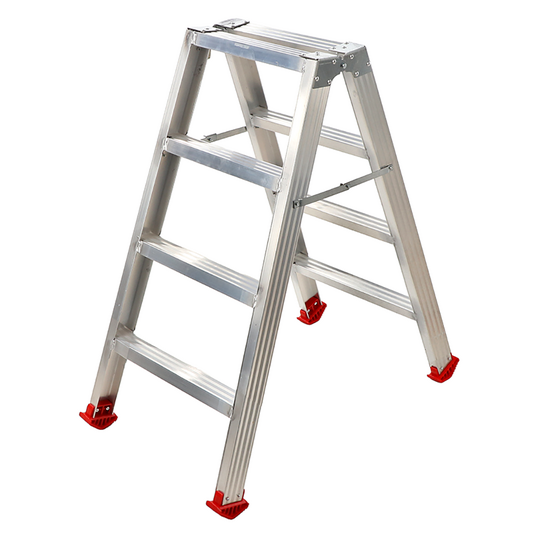 Scala in alluminio doppia 1031, 2x4 gradini, 0.96 m - Altezza stimata operativa 1.96 m