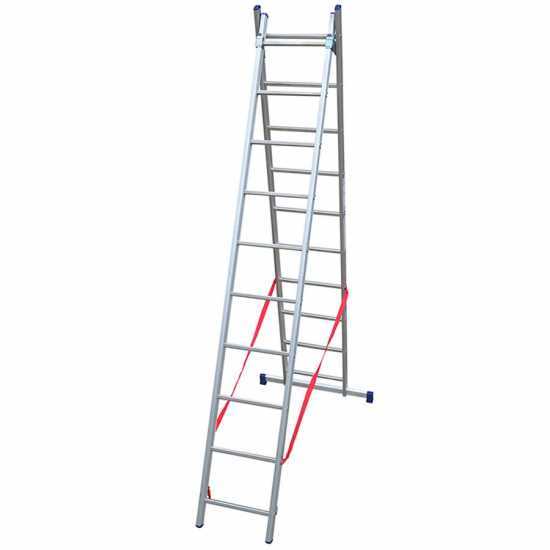 Facal Stilo SL290-2, 2x10 gradini, 4.54 m - Scala telescopica in alluminio allungabile - Altezza stimata operativa 5.44 m