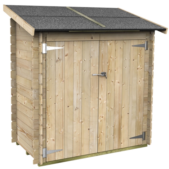 Alce Ambrogio 155x85 - Casetta da giardino in legno - Tetto monofalda - 155x85x165 cm