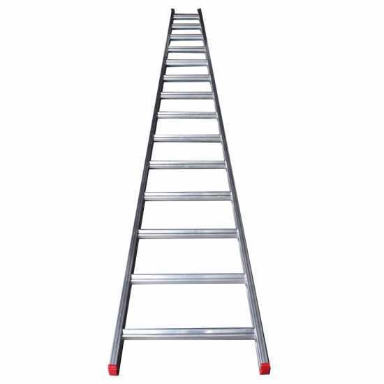 Scala agricola conica professionale in alluminio S110L14, 14 gradini, 4 m - Altezza stimata operativa 5 m