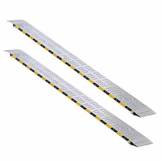 Gierrre RF250 - Coppia rampe di carico fisse da 2,5 mt in alluminio senza bordi - Portata 7.5 quintali - Per trattorino, quad, etc.