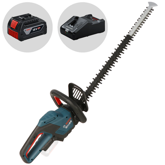 Bosch Professional GHE 18V-50 - Tagliasiepi a batteria 18V/2Ah - Lama da 50 cm