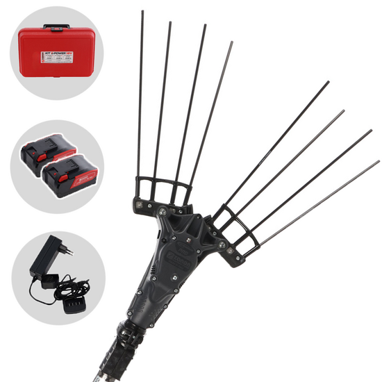 Zanon Karbonium X PRO AL-200 - Abbacchiatore a batteria - Asta telescopica 180 - 260 cm - 18V/10Ah