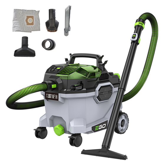 Ego WDV 0900E - Aspirasolidi e liquidi a batteria - Bidone 34L - 56V - SENZA BATTERIA E CARICABATTERIA