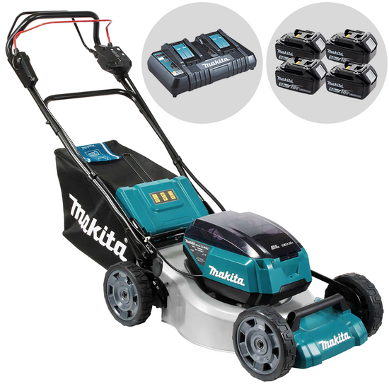 Makita DLM462Z - Tagliaerba semovente a batteria - 4x18V/5Ah - Taglio 46 cm