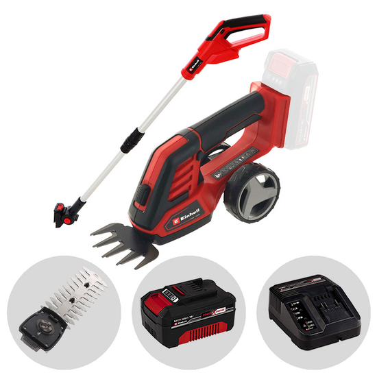 Einhell GE-CG 18/100 Li T - Forbice tagliaerba a batteria con asta - 18V 4Ah