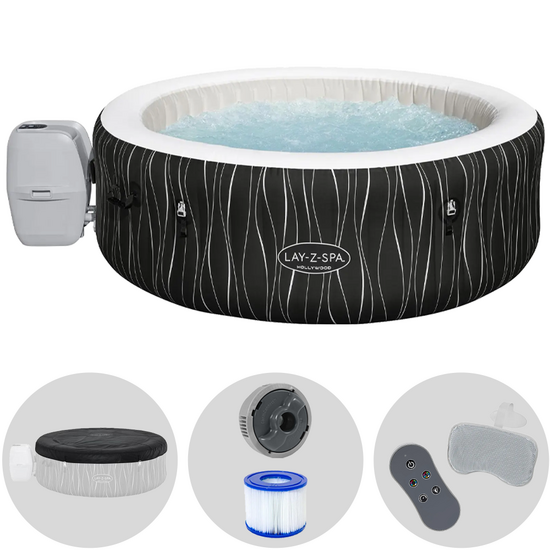 Bestway Lay-Z-Spa Hollywood AirJet 60059 rotonda - Ø196x66 cm - Piscina idromassaggio spa per 4-6 Persone