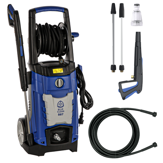 Annovi &amp; Reverberi Blue Clean 587 - Idropulitrice acqua fredda - 160 bar max - Portata 7.6 Lt/min