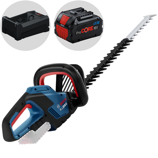 Bosch Professional GHE 18V-50 - Tagliasiepi a batteria 18V/5.5Ah + Caricatore rapido