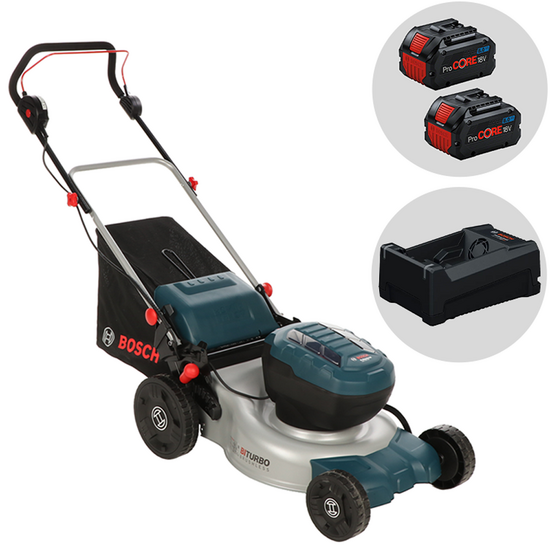 Bosch Professional GRA 18V2-46 - Tagliaerba a batteria 2x18V 12Ah + Caricatore rapido