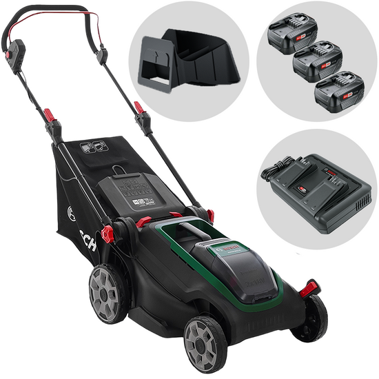 Bosch Rotak18V2-43 - Tagliaerba a batteria - 3X18V/4Ah - Taglio 43 cm