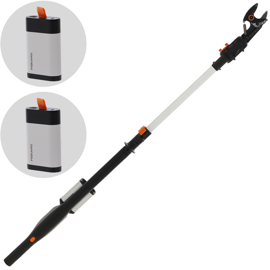 Fiskars eLopper Bypass - Svettatoio a batteria - 90/140 cm - 24V - 2x 12V 4Ah