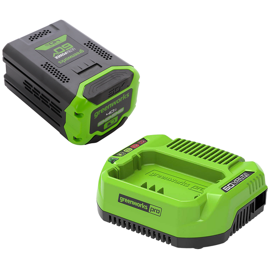 Starter kit GreenWorks 60V 4Ah Batteria + caricabatterie