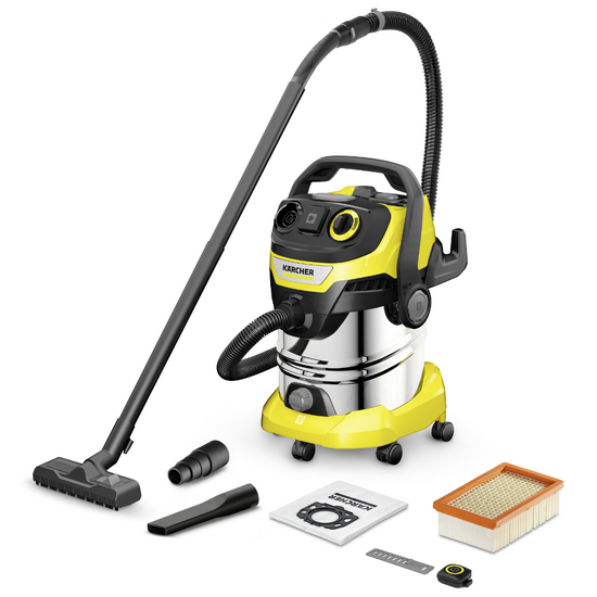 Karcher WD 5 Control P S 25/5/22 - Bidone Aspiratutto - Fusto in Inox 25 lt - 1200W