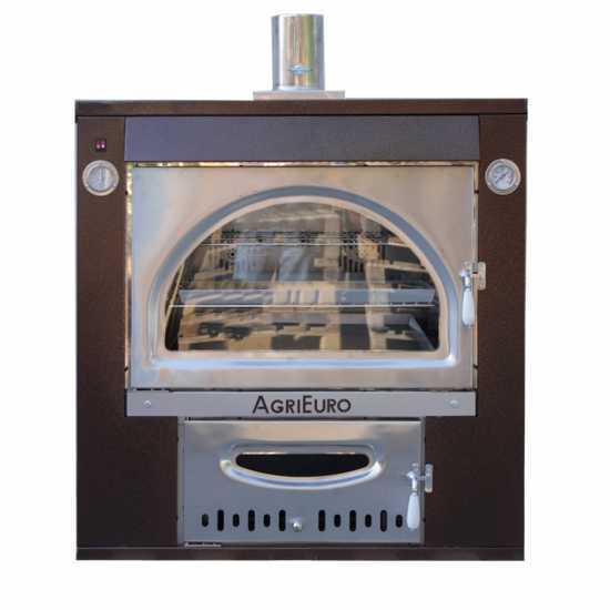 Forno a legna da incasso Maximus 80 Deluxe INC INOX - Smalto ramato