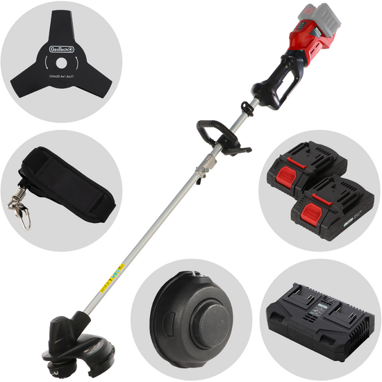 GeoTech X-Line BC-40V - Decespugliatore a batteria - 40V - 2x 20V 2Ah