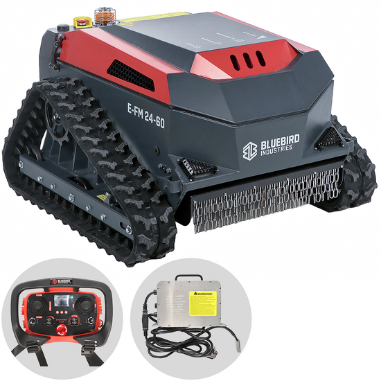 Blue Bird E-FM 24-60 - Robot Trinciaerba cingolato a batteria - 80V/50Ah - Radiocomandato