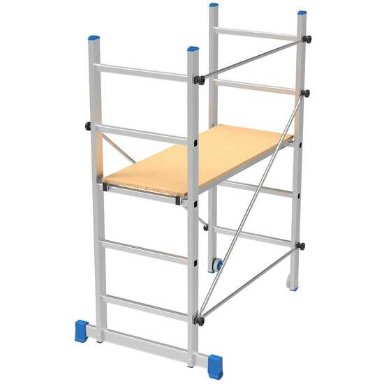 OUTLET - PICCOLI DIFETTI ESTETICI - Marchetti Minio - Trabattello in alluminio - Base 80cm - Compatto e portatile - Altezza 1,52m