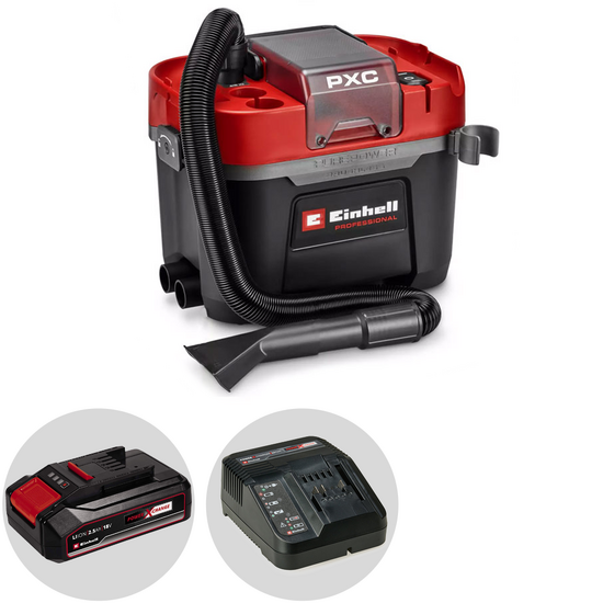 Einhell TP-VC 18/10 Li BL - Aspiratutto a batteria - 18V 2.5Ah
