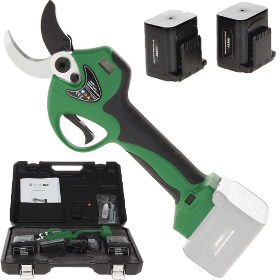 OUTLET - UTILIZZATO PER PROVA - GreenBay TopCut 40 - Forbice elettrica da potatura - 2x 21V 4Ah