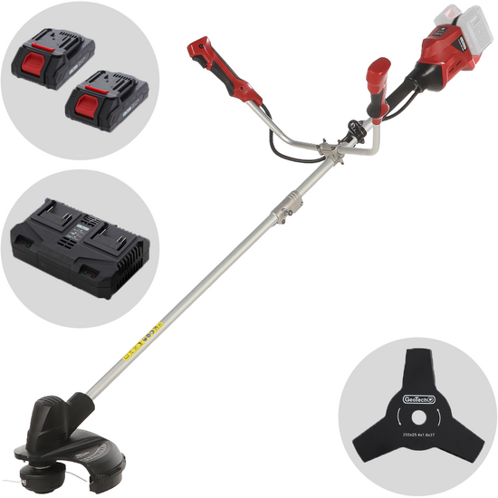 GeoTech X-Line BD-40V - Decespugliatore a batteria - 40V - 2x20V 2Ah