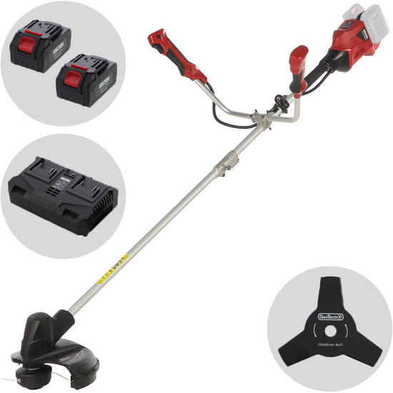 GeoTech X-Line BD-40V - Decespugliatore a batteria - 40V - 2x20V 4Ah