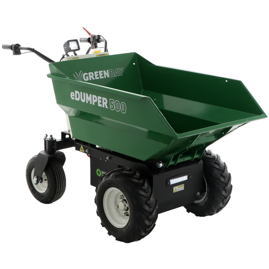 OUTLET - DA ESPOSIZIONE - GreenBay eDumper 500 - Motocarriola a batteria 48V 32Ah - Cassone dumper