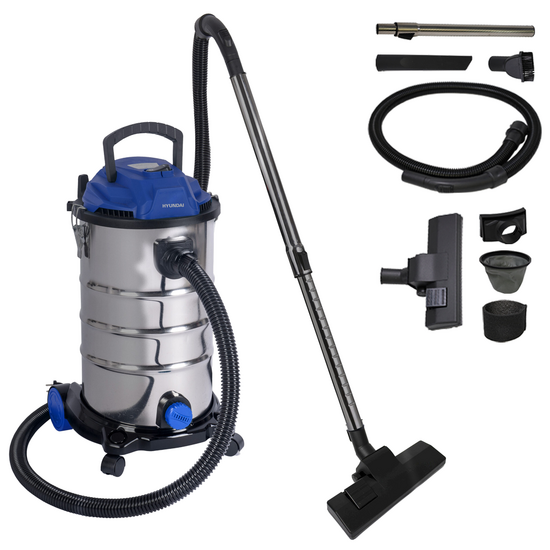Hyundai MWD182-1200W-30L - Aspirapolvere aspiraliquidi - Bidone da 30 lt - Potenza 1200 W