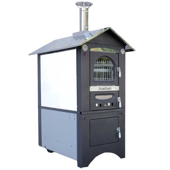 OUTLET - DIFETTI ESTETICI - Forno a legna da esterno Medius Plus 100 EXT in acciaio - Ventilato con tetto in INOX