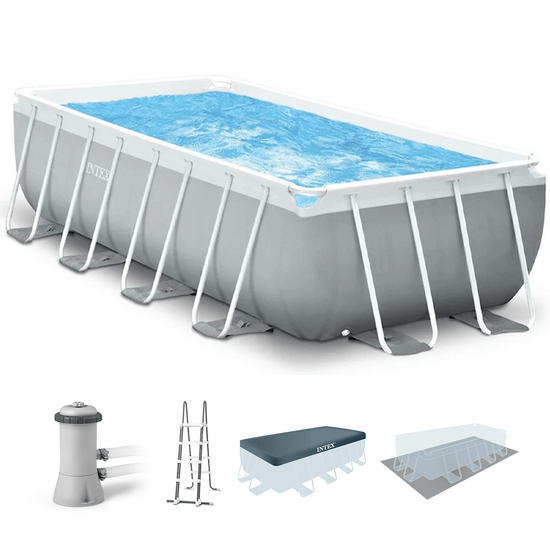 OUTLET - SENZA IMBALLO ORIGINALE - Intex Prisma Frame 26792NP - 488x244x107 cm - Piscina fuori terra